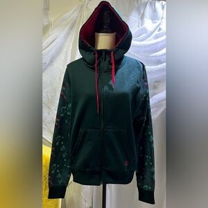 Volcom Hoodie with Pink and Green Accents